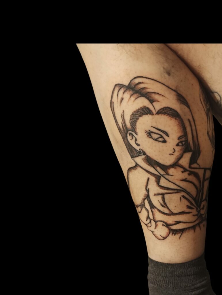 c18 Dragon ball tattoo Par Leonie Kats Tattoo & Piercing