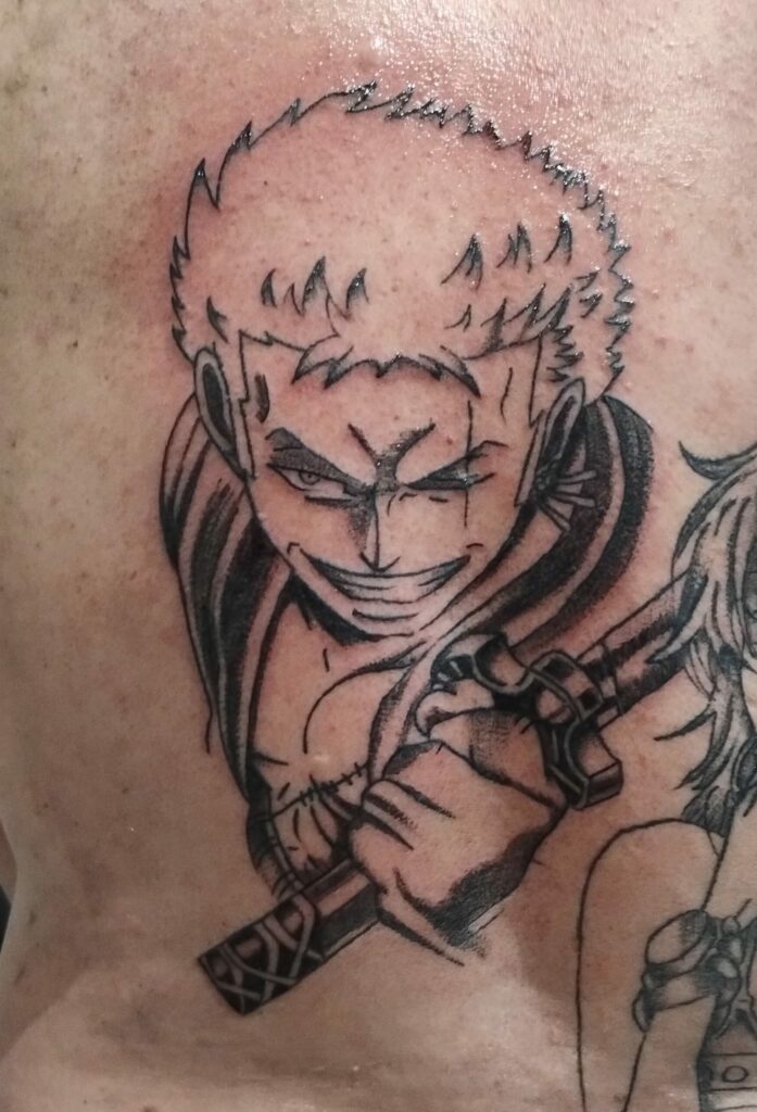 Zorro One piece tattoo Par Leonie Kats Tattoo & Piercing