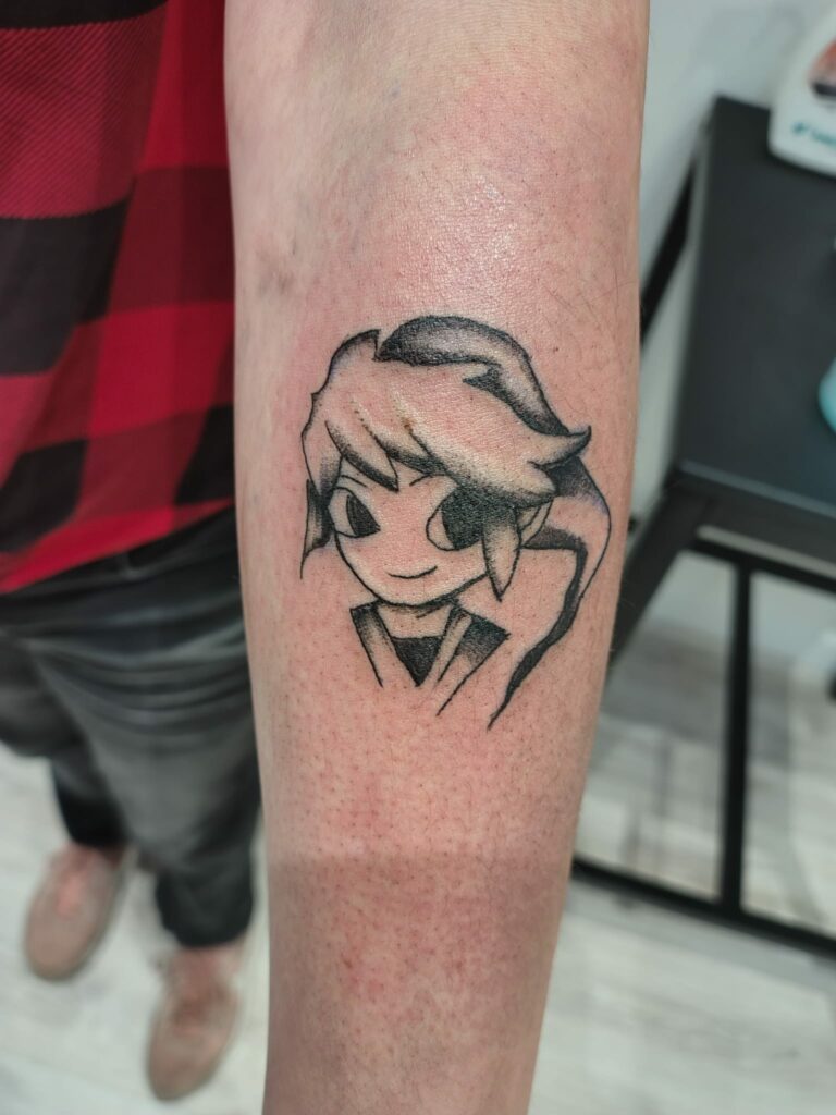 Zelda Tattoo par Leonie Kats tattoo et Piercing Troyes